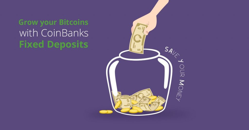 A Coinbank está oferecendo dois tipos de 'depósitos fixos. Investindo em um plano de seis meses, pagará uma taxa de juro de 1,25% ao mês.