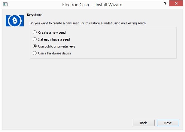 bcc wallet private key