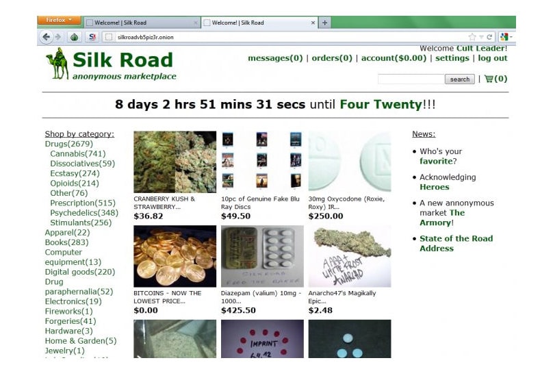 Silk Road Market: il mercato online segreto e illegale