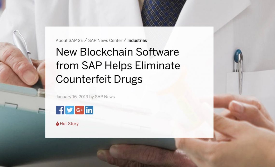 sap blockchain farmaceutica